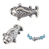 2Pcs Fine Silver Beads STER-BC0004-14AS-1