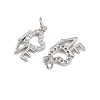 Brass Micro Pave Cubic Zirconia Pendants KK-A269-55P-2