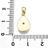 Brass Micro Pave Cubic Zirconia Pendants KK-T070-44G-3