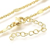 Rack Plating Brass Rope Chain Necklaces MAK-L042-05G-2