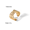 304 Stainless Steel Cross Hollow Web Cuff Ring Unique Design LS-KZ3825-2-2