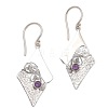 Rhombus Zinc Alloy Dangle Earrings FS-WG3CFF0-01-3