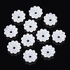 10-Petal ABS Plastic Imitation Pearl Bead Caps OACR-S020-23-2