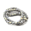 Frosted Imitation Jade Glass Beads Strands GLAA-P058-08A-01-2