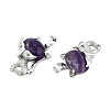 Natural Amethyst Pendants G-N333-012B-4