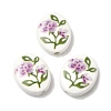 Hand Painted Oval Porcelain Beads PR-CBA03B0-01C-1