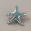 Alloy Rhinestone Snap Buttons FIND-WH0111-242C-1