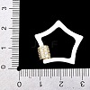 Star Brass Micro Pave Clear Cubic Zirconia Screw Carabiner Clasps KK-B167-01C-01G-3