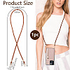 Universal Cell Phone Lanyard Crossbody Adjustable PU Leather Phone Lanyard AJEW-WH0470-47B-2