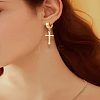 6Pcs 3 Colors 04 Stailess Steel Cuff Earrings EJEW-LP0007-055-3