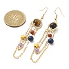 Natural Gemstone Dangle Earrings EJEW-TA00257-2