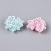 Flocking Opaque Acrylic Heart Beads OACR-T030-12M-2