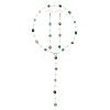 Handmade Natural Green Agate Beaded Chains Earring & Necklaces Sets SJEW-JS01342-04-2
