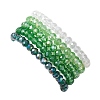 5Pcs Glass & Natural Cultured Freshwater Pearl Beads Stretch Bracelets for Women BJEW-JB13521-5