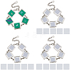 4 Sets Sublimation Blank Alloy Bracelet Making BJEW-FH0001-10A-1