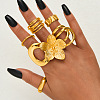 Zinc Alloy Mixed Shapes Cuff Open Rings Sets for Women WGA5E66-01-1