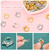 80Pcs 4 Styles Alloy Bead Frame FIND-SC0017-77-5