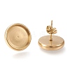Ion Plating(IP) 304 Stainless Steel Stud Earring Settings STAS-I162-02E-G-2