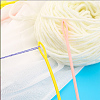 100Pcs Plastic Yarn Knitting Needles SENE-SP0001-01-6