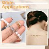 4Pcs 2 Colors Brass Micro Pave Clear Cubic Zirconia Fold Over Clasps ZIRC-CJ0003-38-7