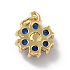 Rack Plating Brass Micro Pave Cubic Zirconia Charms KK-A160-22I-G-2
