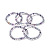 Natural Fluorite Beaded Stretch Bracelets BJEW-K233-01A-02-1