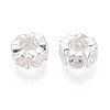 925 Sterling Silver Clear Cubic Zirconia Spacer Beads STER-N016-118S-3