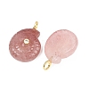 Natural Strawberry Quartz Pendants G-H353-02G-04-2