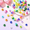 100Pcs 10 Colors Opaque Acrylic European Beads SACR-FS0001-51-5