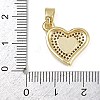 Brass Micro Pave Cubic Zirconia Enamel Pendants KK-Z123-19G-02-3