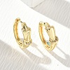 Brass Micro Pave Cubic Zirconia Hoop Earrings KK-CBA98BA-13G-1