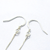 925 Sterling Silver Earring Hooks Findings X-STER-I014-27S-3