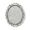 Vintage Tibetan Alloy Brooch Cabochon Bezel Settings PALLOY-O037-08AS-1