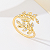 Brass Micro Pave Cubic Zirconia Finger Rings for Women FU0623-3-1
