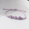 Adjustable Handmade Porcelain Round Polyester Cord Braided Bead Bracelets for Women WGD04E5-01-1