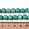 Dyed Synthetic Fossil Beads Strands G-T139-8mm-66E-5