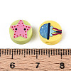 Printed Handmade Polymer Clay Beads CLAY-T022-12H-3