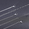 Globleland 10Pcs 5 Styles Stainless Steel Chain Necklaces for Women & Man NJEW-GL0001-03-4