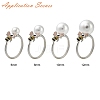 Bees Brass Enamel Cuff Ring Settings KK-K297-04P-4