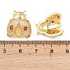Brass Micro Pave Cubic Zirconia Stud Earrings EJEW-F400-03B-G-3