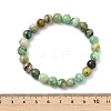 Natural Green Line Jasper Beads Stretch Bracelets for Women Men BJEW-JB13833-4