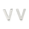 Tarnish Resistant 304 Stainless Steel Letter Charms LS-STAS-O072-V-1