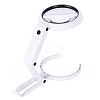 ABS Plastic Handheld and Desktop Foldable Illuminated Magnifier AJEW-L073-06-2
