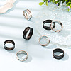  12Pcs 6 Styles 201 Stainless Steel Grooved Finger Ring Settings RJEW-TA0001-04EB-13