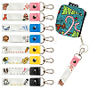 PU Leather & Cotton Name Marker Keychain AJEW-WH0514-001-1