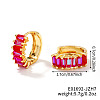 Brass Rectangle Hoop Earrings NZ4361-27-1