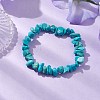 Synthetic Turquoise Chip Beaded Stretch Bracelets for Women Men BJEW-JB10652-01-2