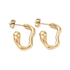 Ion Plating(IP) 304 Stainless Steel Stud Earring for Women EJEW-F287-02G-1