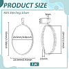 1Pc 925 Sterling Silver Pendant Cabochon Settings STER-BC0003-66P-2