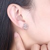 925 Sterling Silver Stud Earrings EJEW-BB30496-C-4